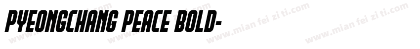 pyeongchang peace bold字体转换